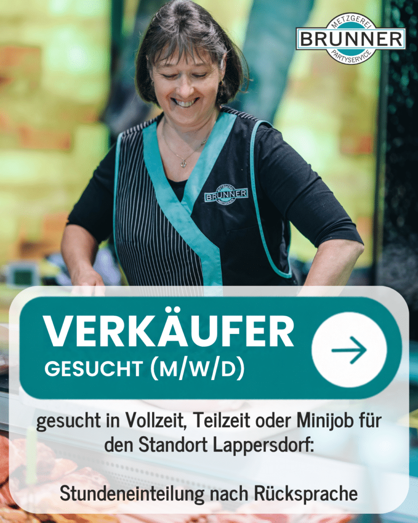 Metzgereifachverkäufer / Verkäufer (m/w/d) – Hauptstandort Lappersdorf