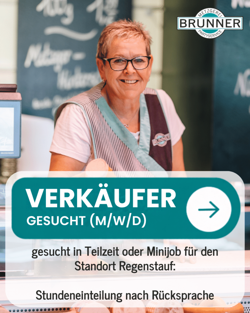 Metzgereifachverkäufer / Verkäufer (m/w/d) – Standort Regenstauf